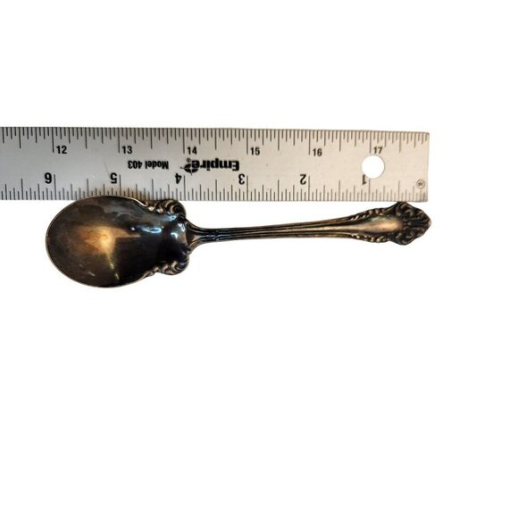 Community Silver Antique Silver-Plated Serving Spoon With Ornate Floral & Basket - Picture 6 of 7